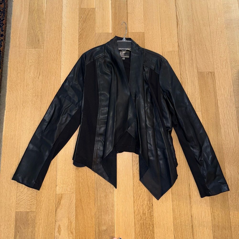 Kut from the Kloth Black Faux Leather Women's Jacket